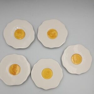 Rare Vtg McNutt's 1988 Schlaffer Nance & Co Dept 56  EGG PLATES SAUCER 9 Pieces
